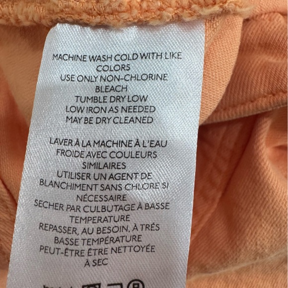 Anthropologie Pilcro The Kit High-Rise Crop Pants Jeans Peach Orange Women's 20W - Picture 10 of 14